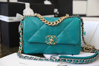 Chanel 19 Flap Bag 26cm Goatskin Leather Spring/Summer Act 1 Collection, Teal