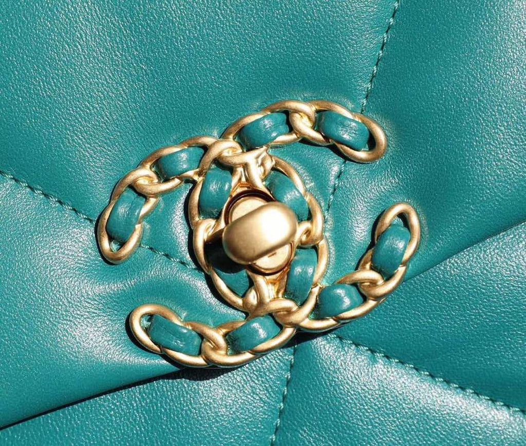 Chanel 19 Flap Bag 26cm Goatskin Leather Spring/Summer Act 1 Collection, Teal