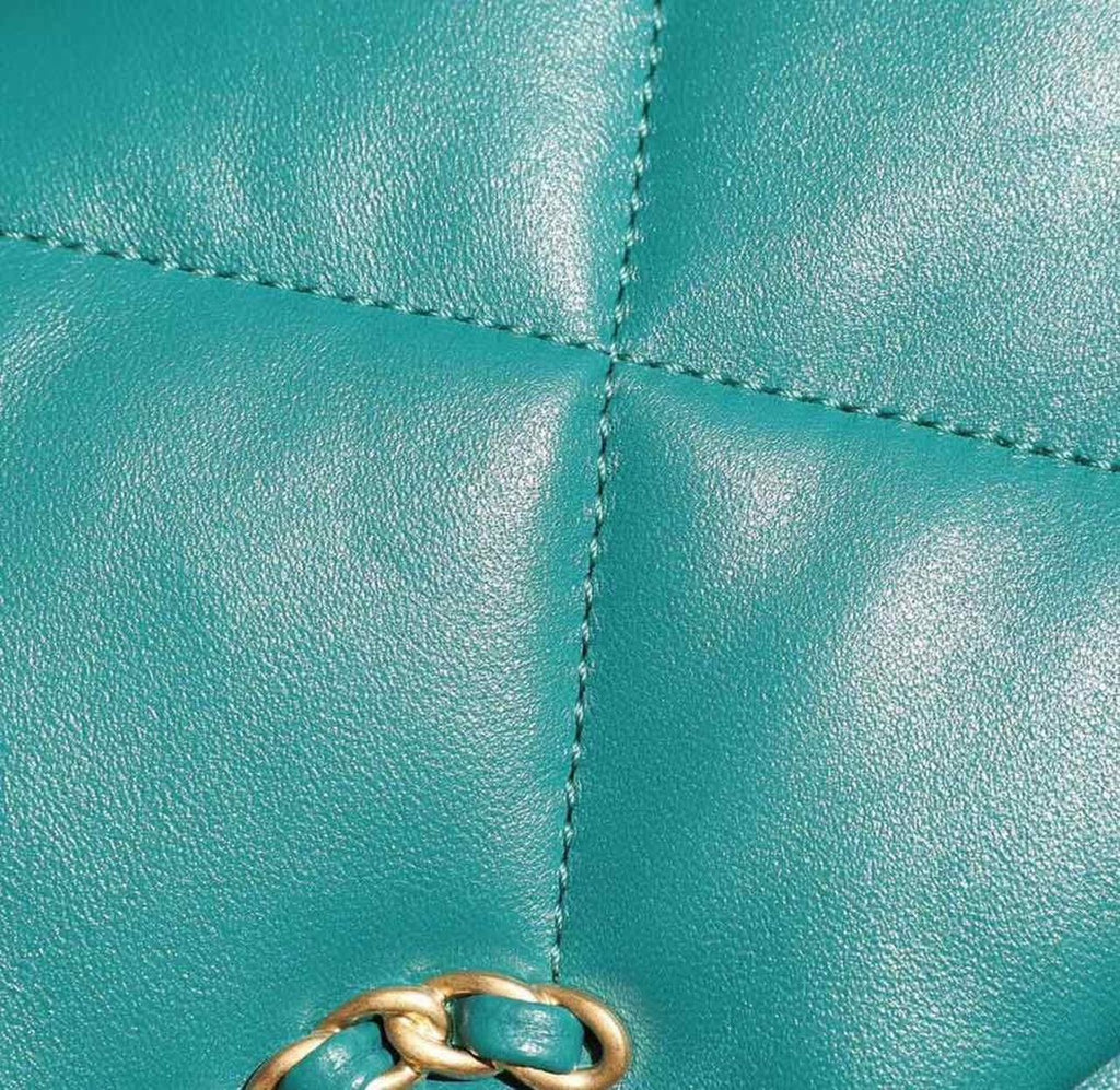 Chanel 19 Flap Bag 26cm Goatskin Leather Spring/Summer Act 1 Collection, Teal