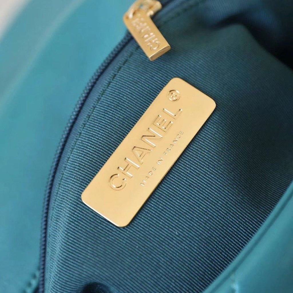 Chanel 19 Flap Bag 26cm Goatskin Leather Spring/Summer Act 1 Collection, Teal