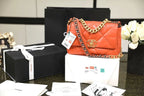 Chanel 19 Flap Bag 26cm Goatskin Leather Spring/Summer Act 1 Collection, Orange