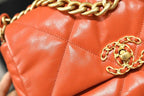 Chanel 19 Flap Bag 26cm Goatskin Leather Spring/Summer Act 1 Collection, Orange