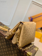 Louis Vuitton Coussin PM Bag 26cm Monogram Embossed Puffy Lambskin Leather Spring/Summer Collection M57793 Brown