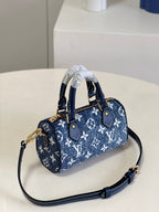 Louis Vuitton Nano Speedy in Monogram 16cm Blue