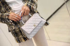 Chanel Coco Handle Quilted Handle Bag 24cm Caviar Leather Gold Hardware Spring/Summer Act 1 Collection White