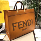 Fendi Sunshine Shopper Tote Bag 40cm Calfskin Leather Spring/Summer Collection, Brown