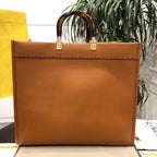 Fendi Sunshine Shopper Tote Bag 40cm Calfskin Leather Spring/Summer Collection, Brown