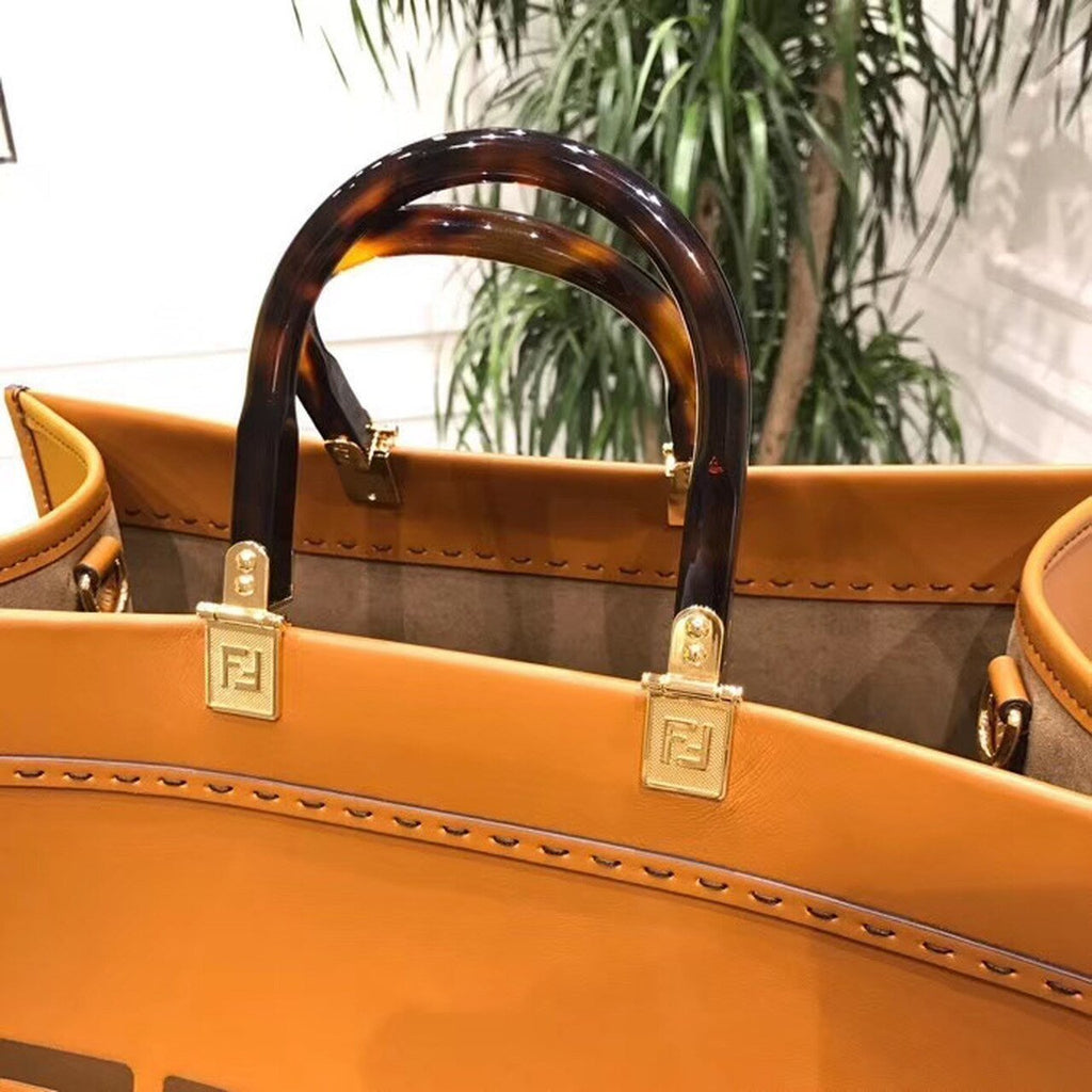 Fendi Sunshine Shopper Tote Bag 40cm Calfskin Leather Spring/Summer Collection, Brown