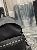 Saint Laurent City Backpack In Canvas Unisex 38cm Black
