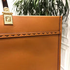 Fendi Sunshine Shopper Tote Bag 40cm Calfskin Leather Spring/Summer Collection, Brown