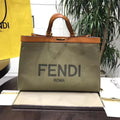 Fendi Logo Shopper Tote Bag 42cm Spring/Summer Collection, Brown