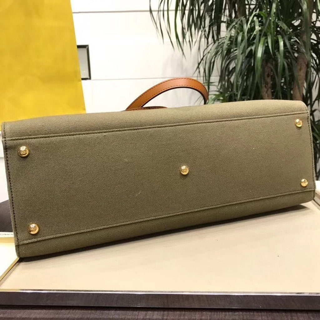 Fendi Logo Shopper Tote Bag 42cm Spring/Summer Collection, Brown