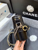 Chanel Gabrielle Hobo Bag 25cm AS1582 Bi-Color Hardware Aged Calfskin Leather Spring/Summer Act 1 Collection Black