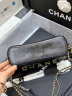 Chanel Gabrielle Hobo Bag 25cm AS1582 Bi-Color Hardware Aged Calfskin Leather Spring/Summer Act 1 Collection Black