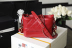 Chanel Gabrielle Hobo Bag 18cm AS0865 Bi-Color Hardware Aged Calfskin Leather Spring/Summer Act 1 Collection Red