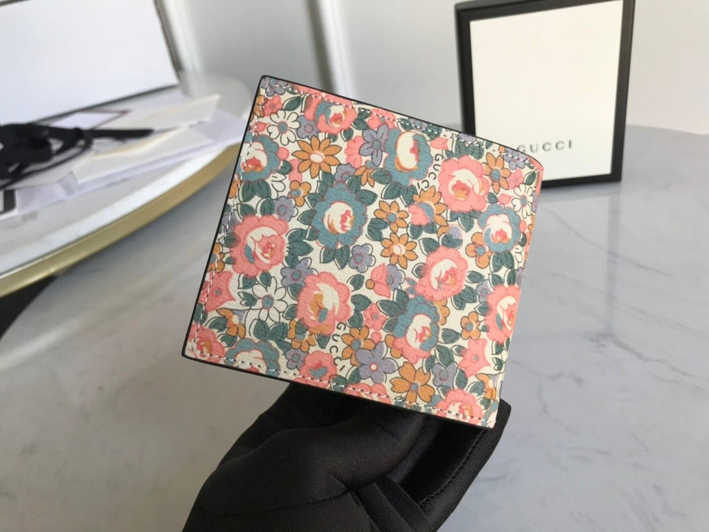Floral Print Short Wallet 11cm