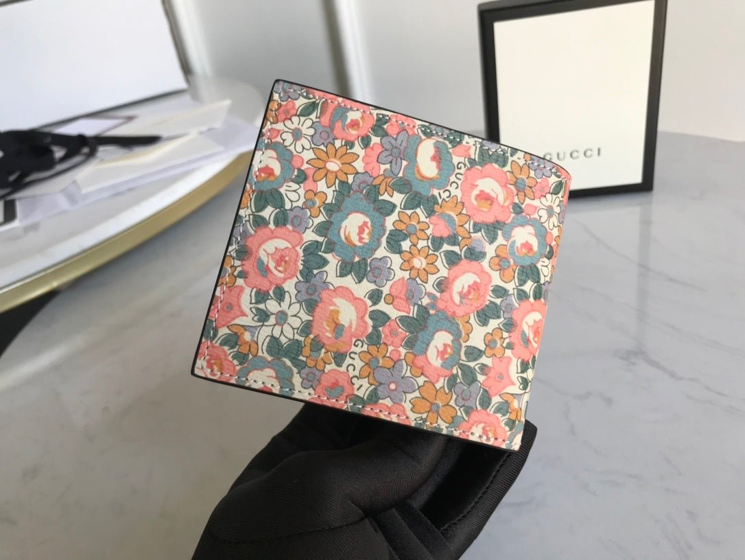 Floral Print Short Wallet 11cm