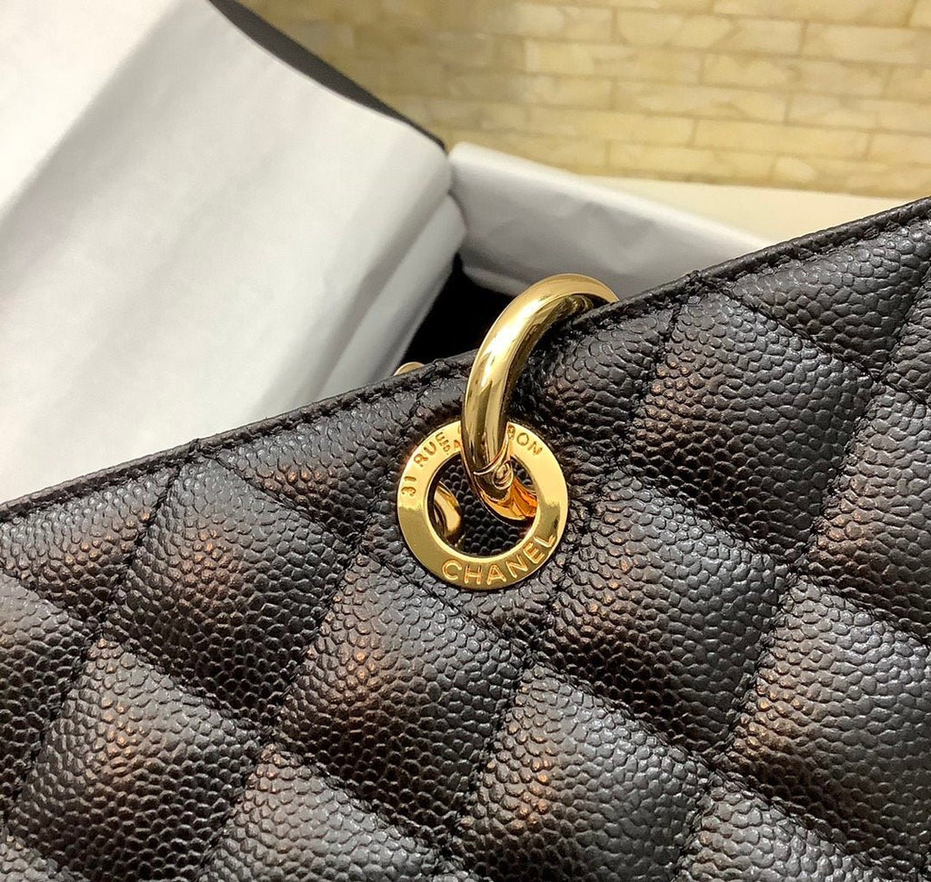 Chanel Classic Tote Bag Gold Hardware 34cm Black