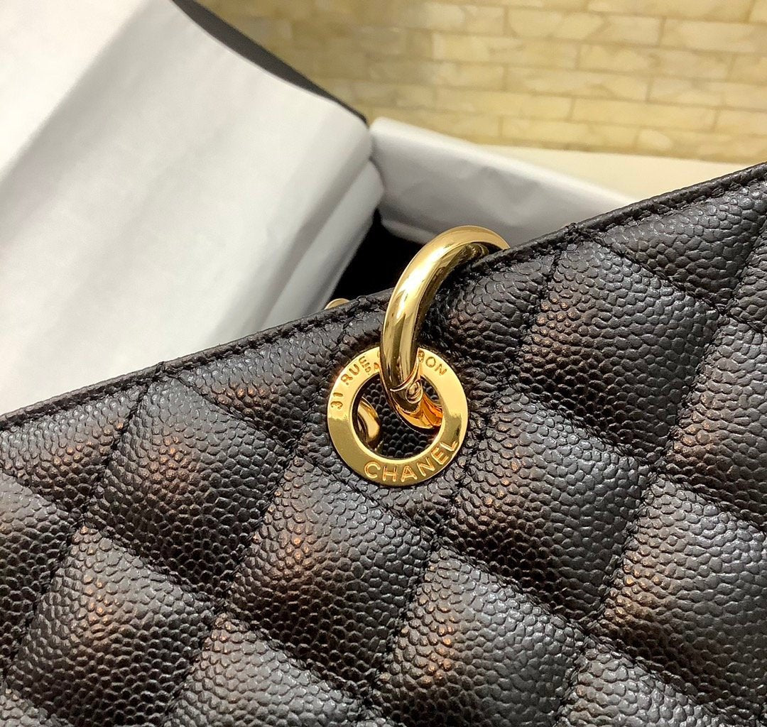 Chanel Classic Tote Bag Gold Hardware 34cm Black