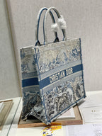 Christina Dior Book Tote Bag 41 cm Blue