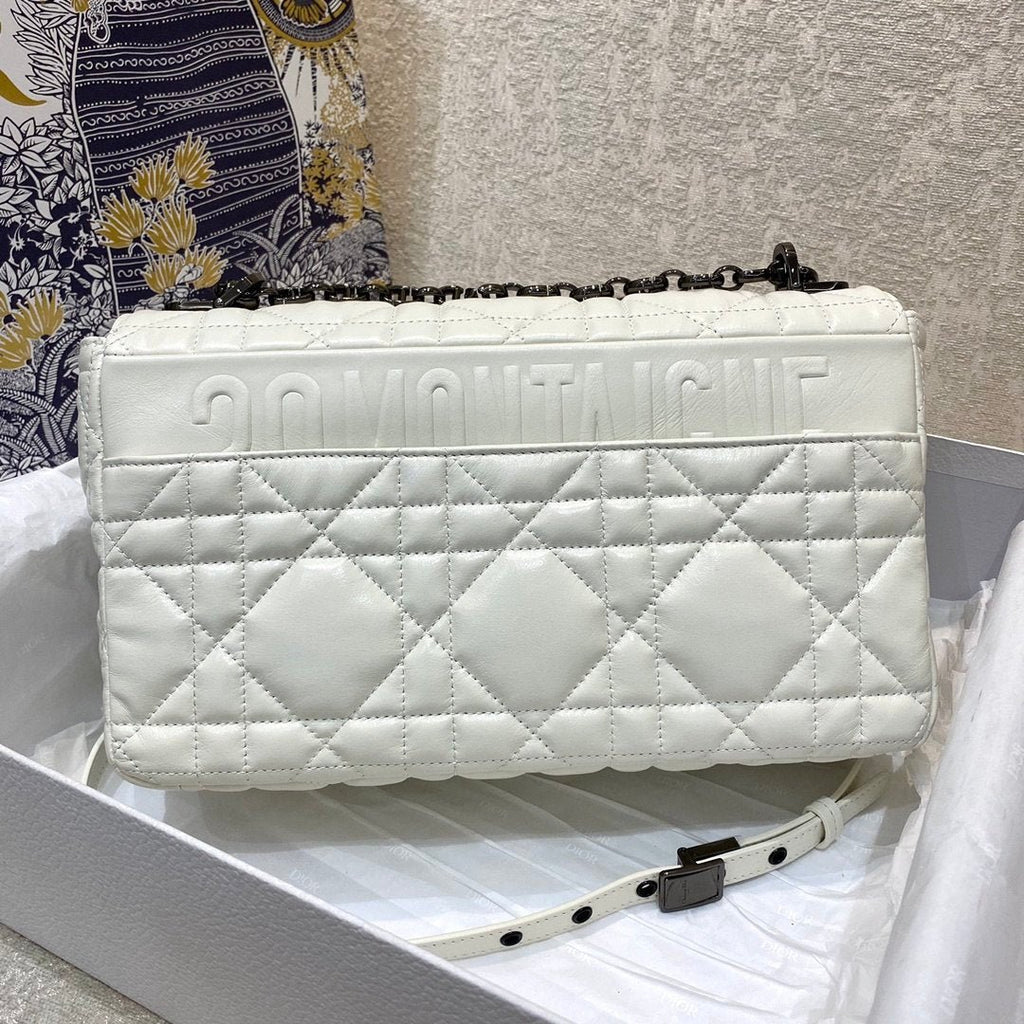 Christian Dior Large Caro Bag 28cm White