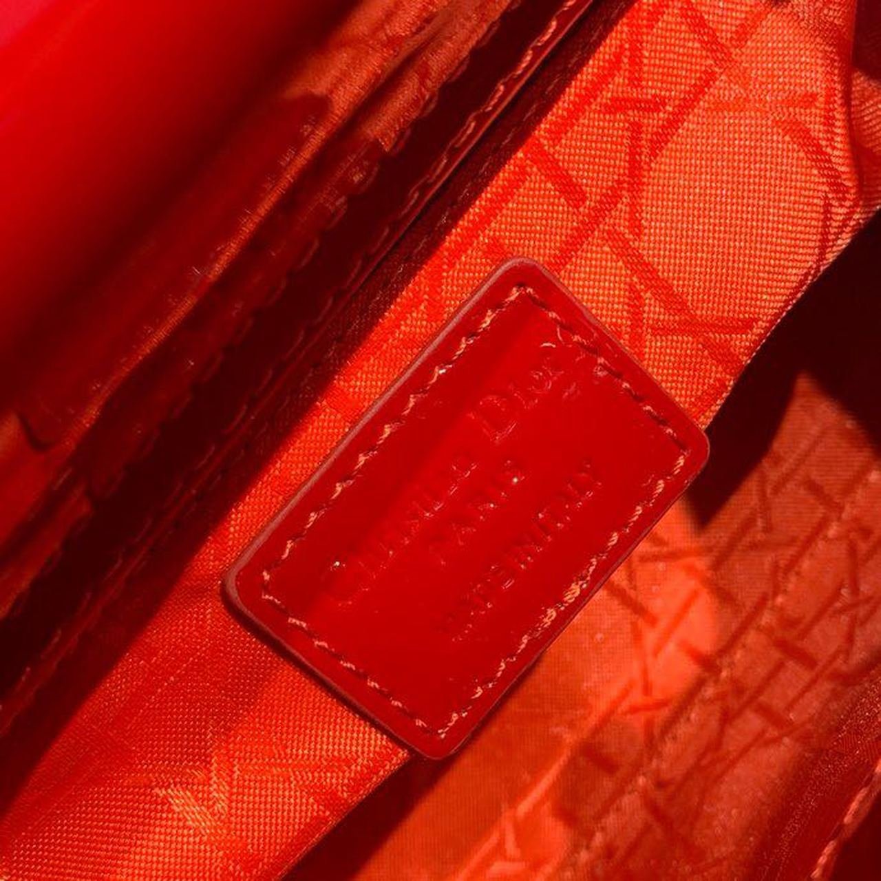 Christian Dior Mini Lady Dior Bag 18cm with Chain Gold Hardware Patent Leather Spring/Summer Collection, Red