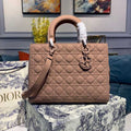 Christian Dior Lady Dior Bag 32cm Matte Hardware Lambskin Leather Spring/Summer Collection, Dusty Pink