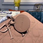 Christian Dior Lady Dior Bag 32cm Matte Hardware Lambskin Leather Spring/Summer Collection, Dusty Pink