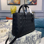 Christian Dior Lady Dior Bag 32cm Matte Hardware Lambskin Leather Spring/Summer Collection, Black