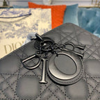 Christian Dior Lady Dior Bag 32cm Matte Hardware Lambskin Leather Spring/Summer Collection, Black