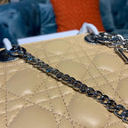 Christian Dior Mini Lady Dior Bag 18cm with Chain Silver Hardware Lambskin Leather Spring/Summer Collection, Beige