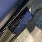 Christian Dior Mini Lady Dior Bag 18cm with Chain Silver Hardware Lambskin Leather Spring/Summer Collection, Navy Blue
