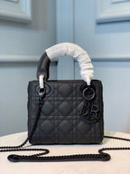 Christian Dior Mini Lady Dior Bag 18cm with Chain Matte Hardware Lambskin Leather Spring/Summer Collection, Black
