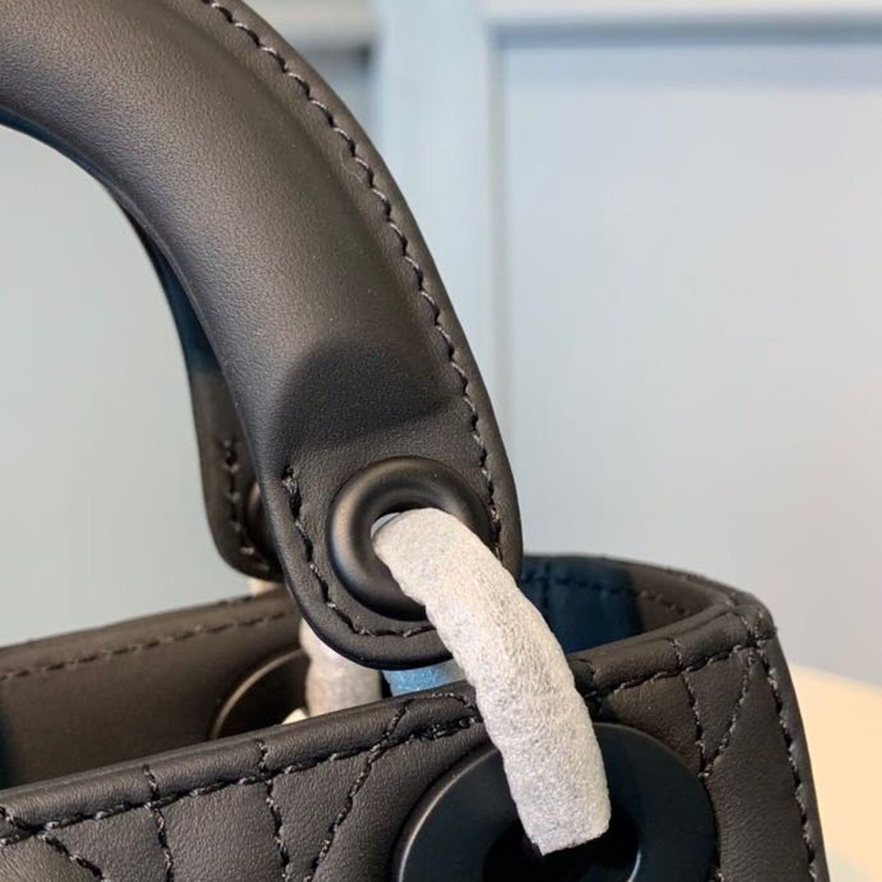 Christian Dior Mini Lady Dior Bag 18cm with Chain Matte Hardware Lambskin Leather Spring/Summer Collection, Black