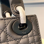 Christian Dior Mini Lady Dior Bag 18cm with Chain Matte Hardware Lambskin Leather Spring/Summer Collection Black