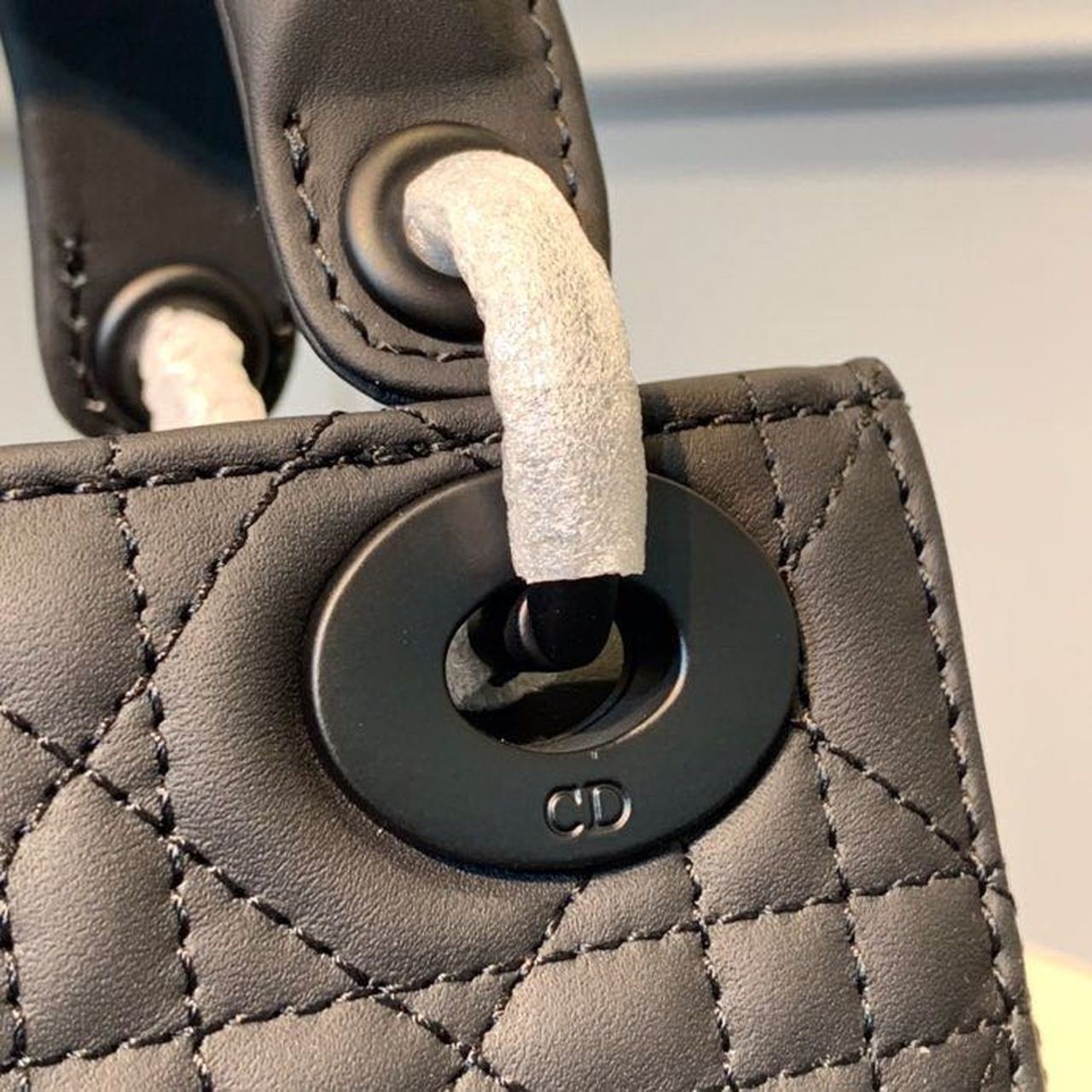 Christian Dior Mini Lady Dior Bag 18cm with Chain Matte Hardware Lambskin Leather Spring/Summer Collection, Black