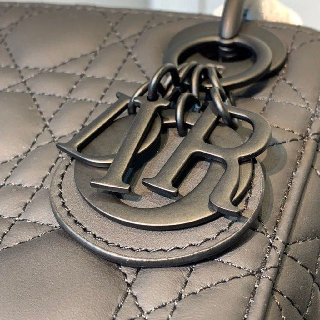 Christian Dior Mini Lady Dior Bag 18cm with Chain Matte Hardware Lambskin Leather Spring/Summer Collection Black