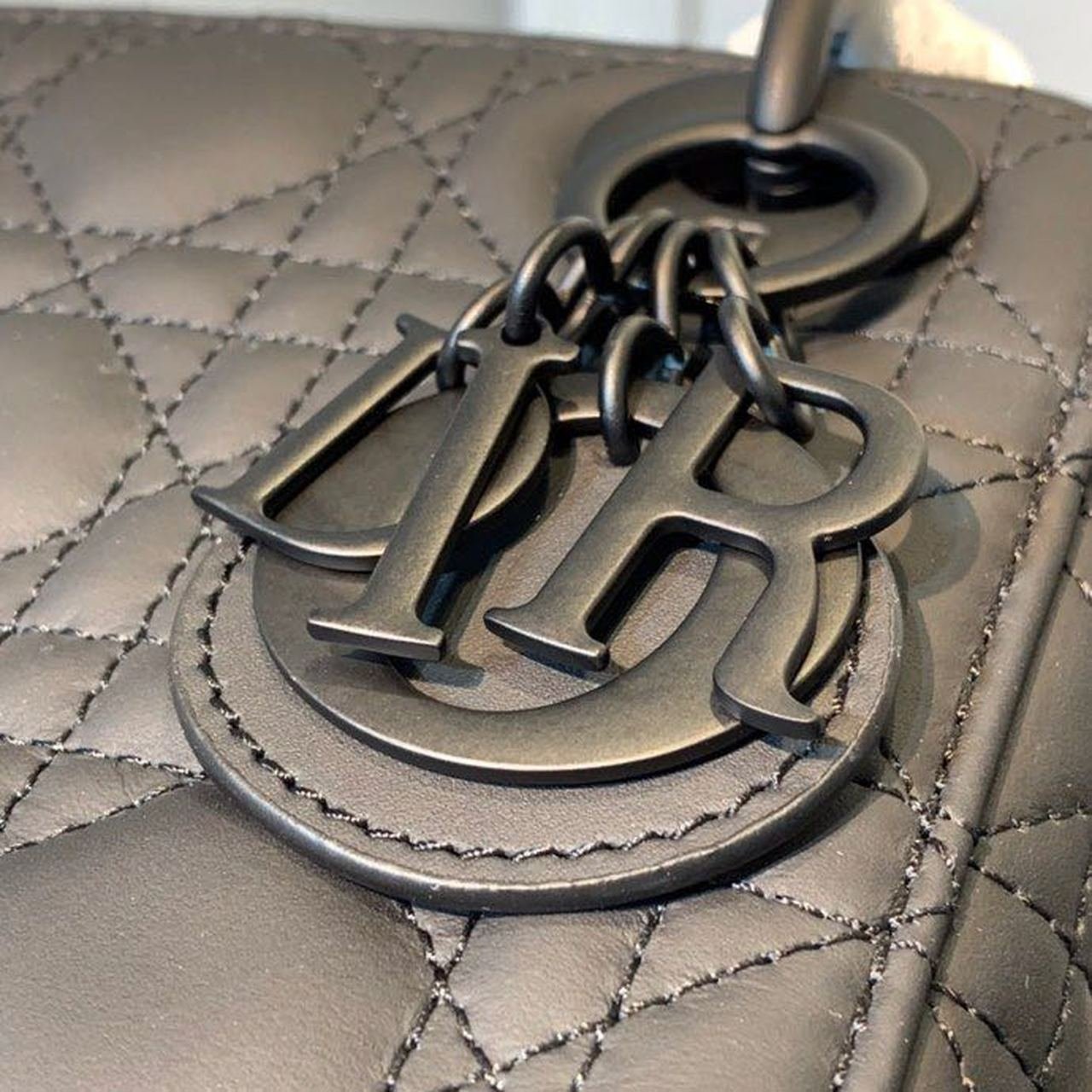 Christian Dior Mini Lady Dior Bag 18cm with Chain Matte Hardware Lambskin Leather Spring/Summer Collection Black