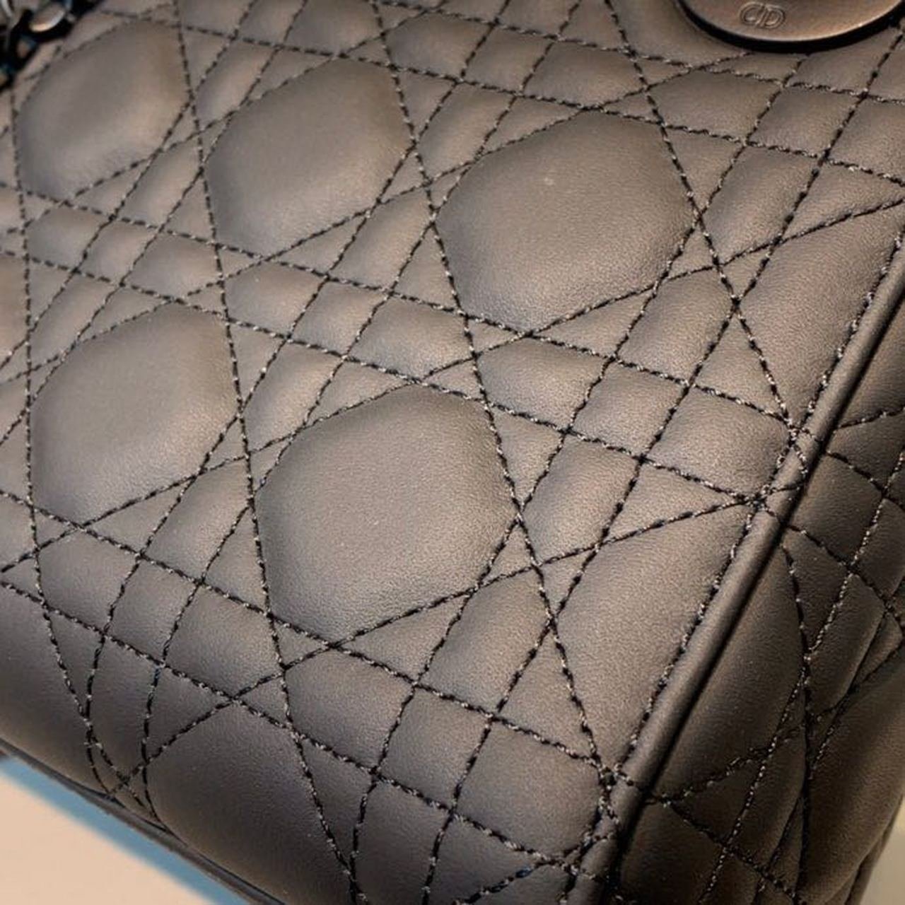 Christian Dior Mini Lady Dior Bag 18cm with Chain Matte Hardware Lambskin Leather Spring/Summer Collection Black