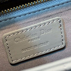 Christian Dior Lady Dior Bag 24cm Matte Hardware Lambskin Leather Spring/Summer Collection, Pewter Blue