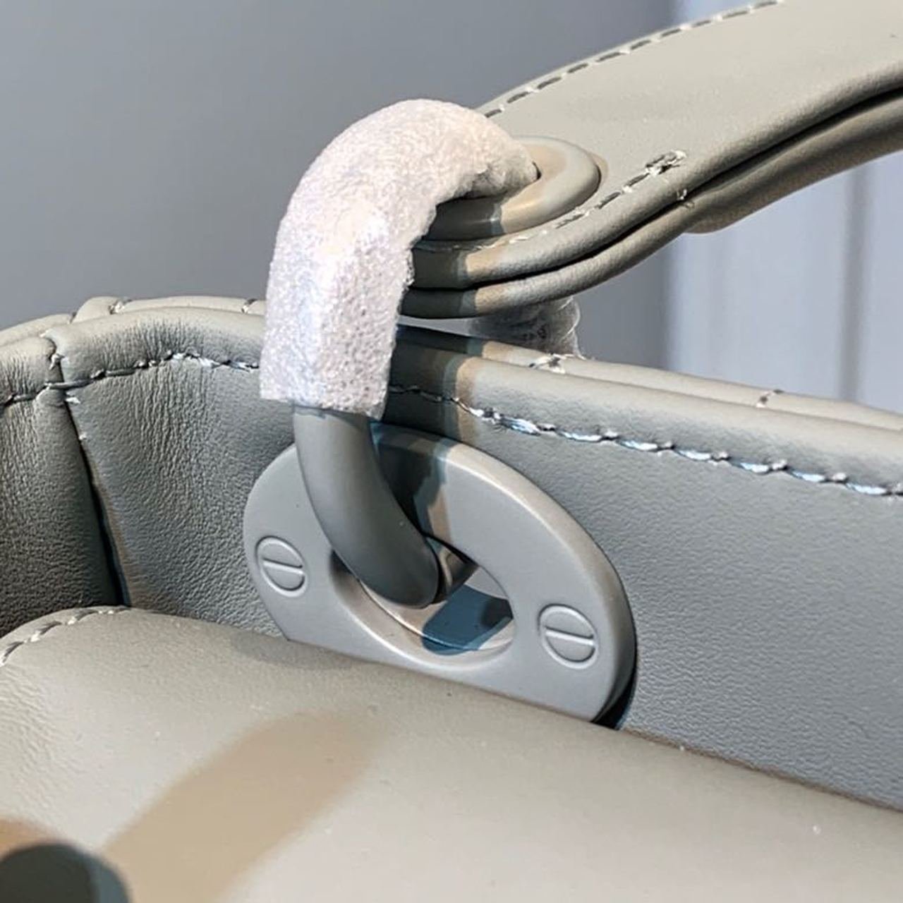 Christian Dior Mini Lady Dior Bag 18cm with Chain Matte Hardware Lambskin Leather Spring/Summer Collection, Pewter Blue