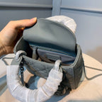 Christian Dior Mini Lady Dior Bag 18cm with Chain Matte Hardware Lambskin Leather Spring/Summer Collection, Pewter Blue