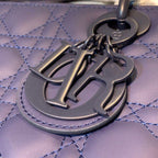 Christian Dior Lady Dior Bag 24cm Matte Hardware Lambskin Leather Spring/Summer Collection, Midnight Blue