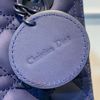 Christian Dior Lady Dior Bag 24cm Matte Hardware Lambskin Leather Spring/Summer Collection, Midnight Blue