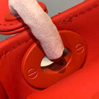 Christian Dior Mini Lady Dior Bag 18cm with Chain Matte Hardware Lambskin Leather Spring/Summer Collection, Red