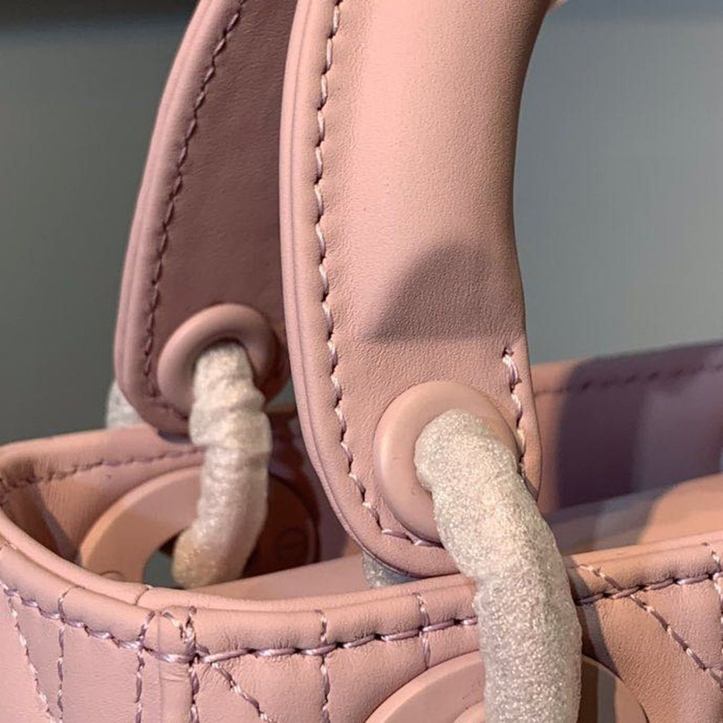 Christian Dior Mini Lady Dior Bag 18cm with Chain Matte Hardware Lambskin Leather Spring/Summer Collection, Powder Pink