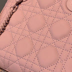Christian Dior Mini Lady Dior Bag 18cm with Chain Matte Hardware Lambskin Leather Spring/Summer Collection, Powder Pink