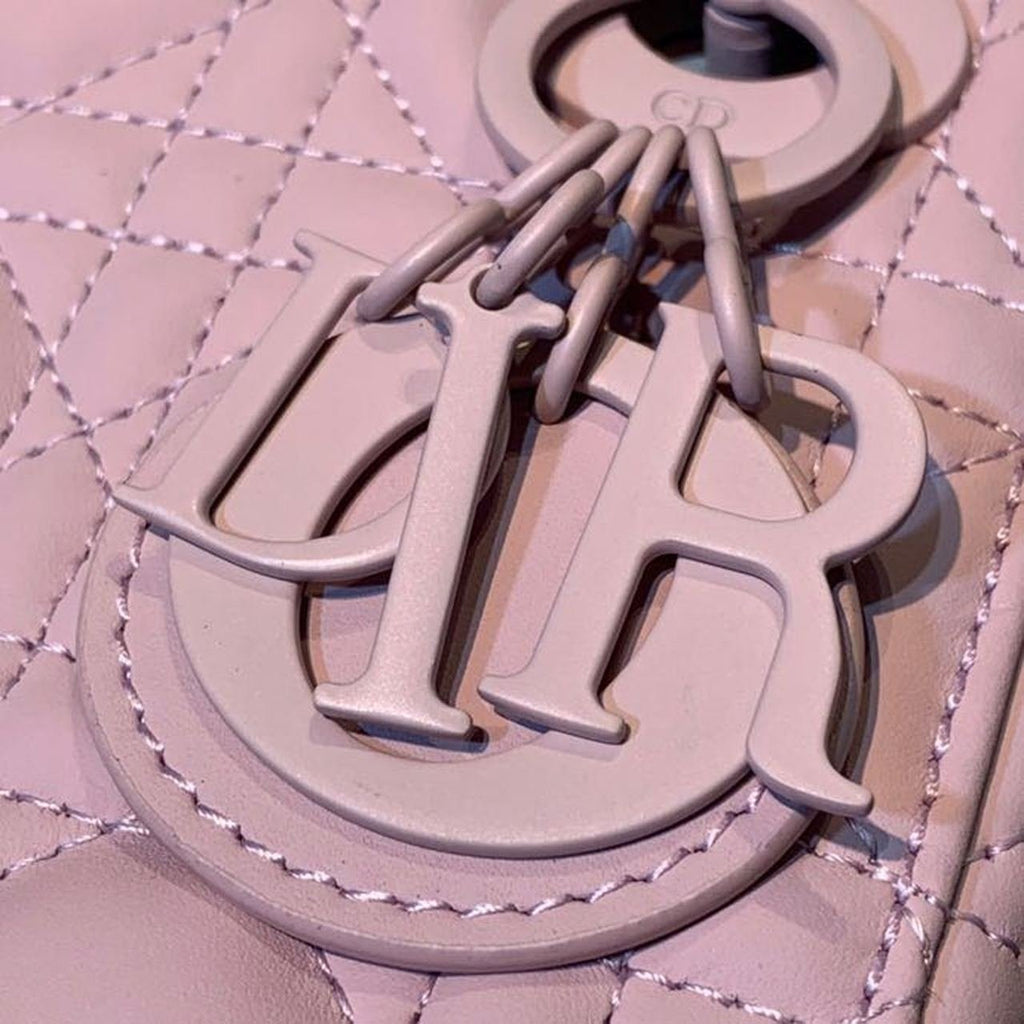 Christian Dior Mini Lady Dior Bag 18cm with Chain Matte Hardware Lambskin Leather Spring/Summer Collection, Powder Pink