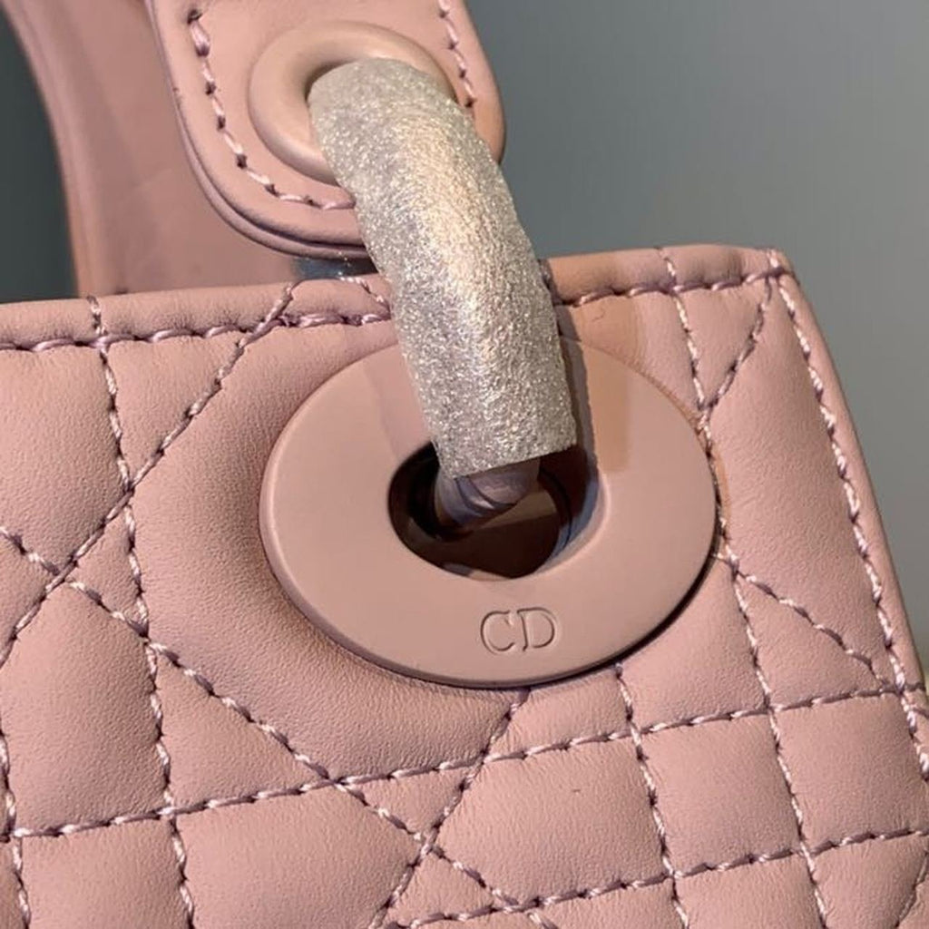 Christian Dior Mini Lady Dior Bag 18cm with Chain Matte Hardware Lambskin Leather Spring/Summer Collection, Powder Pink