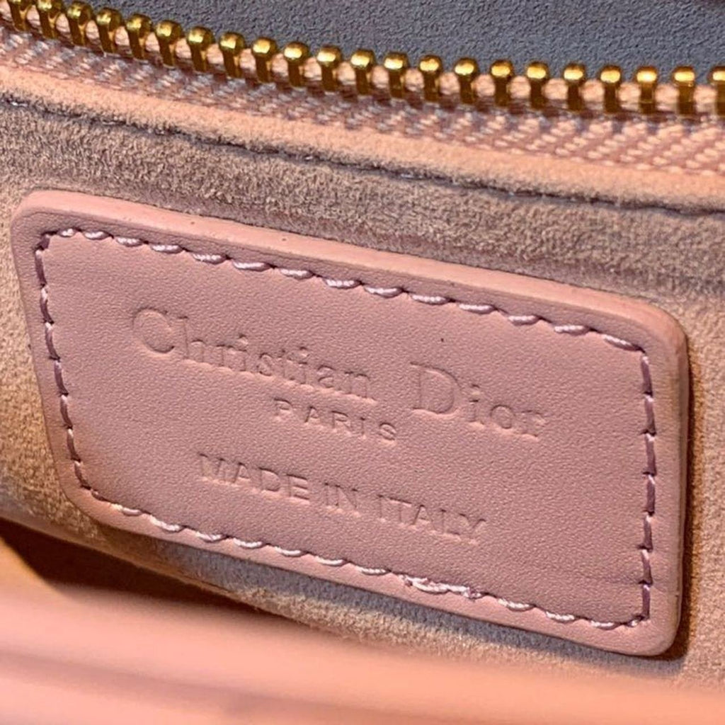 Christian Dior Mini Lady Dior Bag 18cm with Chain Matte Hardware Lambskin Leather Spring/Summer Collection, Powder Pink